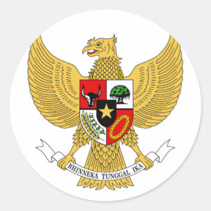 Adesivo Redondo Garuda Pancasila, t arma Indonésia, Indonésia