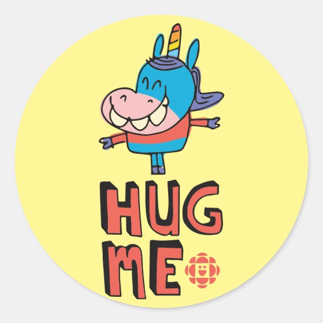 Adesivo Redondo Gary Hug Me Stickers (Frente)