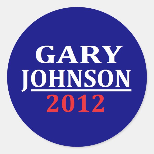 Adesivo Redondo Gary Johnson Stickers (Frente)