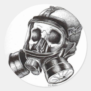 Adesivo Redondo GasMask
