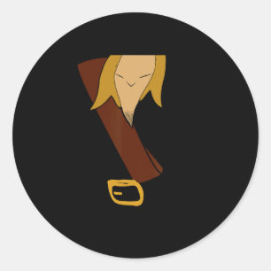 Adesivo Redondo Gaston Halloween Costume Fun