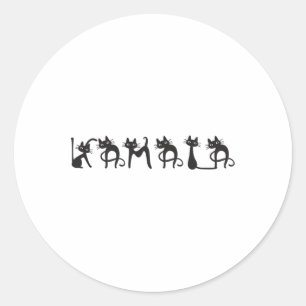 Adesivo Redondo Gata Diversão De Gato, Garotas De Gato Para Harris