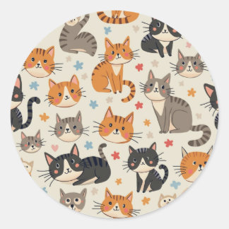 Adesivo Redondo gata gira