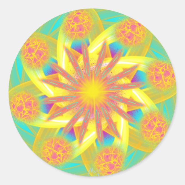 Adesivo Redondo Gateway Inter-Galáctico por Flor de Energia (Frente)