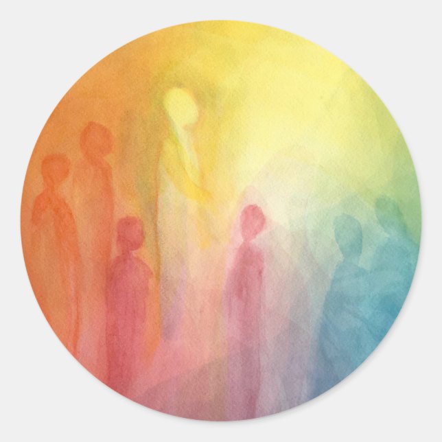 Adesivo Redondo Gathering in the light  (Frente)