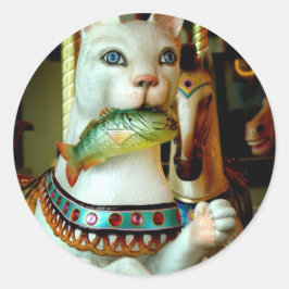 Adesivo Redondo Gatinho