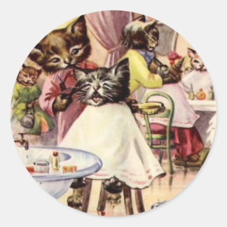 Adesivo Redondo Gatinho