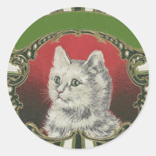 Adesivo Redondo Gatinho