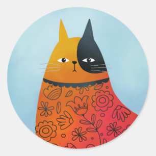 Adesivo Redondo Gatinho de Gatinho