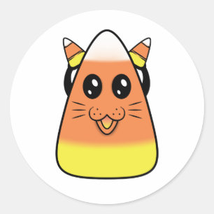 Adesivo Redondo Gatinho de milho doce