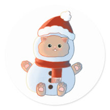 Gatinho no equipamento de neve