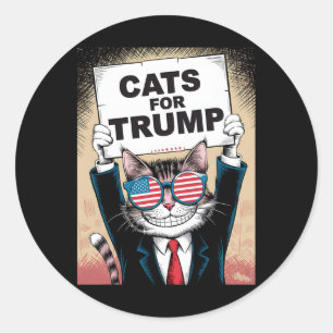 Adesivo Redondo Gatinhos E Patos Para Gatos De Trump Vance 2024 Pa