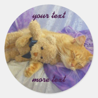 Adesivo Redondo Gatinhos para dormir
