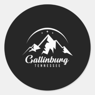 Adesivo Redondo Gatlinburg Tennessee Ski Resort Skiing Snowboardin