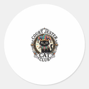 Adesivo Redondo Gato Bobo da Corte Design de Amante de Gato Engraç