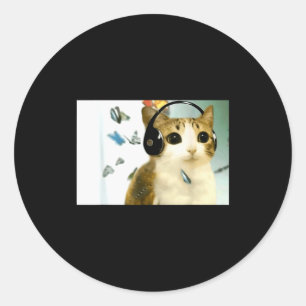 Adesivo Redondo Gato Coruja Engraçado Maldito Internet Meme Tendên