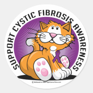 Adesivo Redondo Gato da fibrose cística