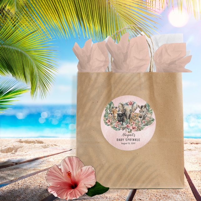 Adesivo Redondo Gato de Safari Tropical (Criador carregado)