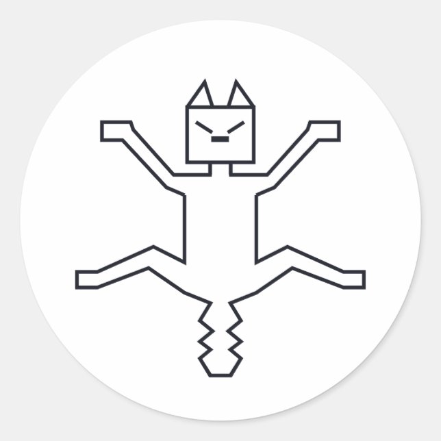 Adesivo Redondo Gato de salto (Frente)