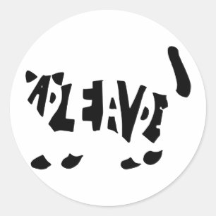 Adesivo Redondo Gato de Schrödinger