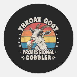 Adesivo Redondo Gato-Garganta Retro Inapropriado Humor Adulto Engr