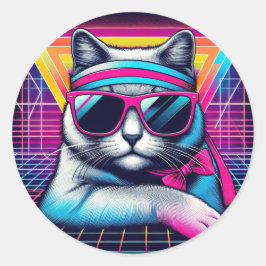 Adesivo Redondo Gato Legal Retroativo