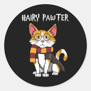 Adesivo Redondo Gato Mágico Com Gles Que Gato