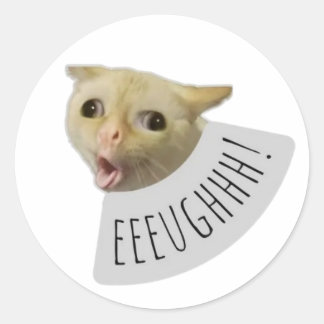 Adesivo Redondo gato meme engraçado