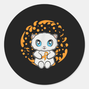 Adesivo Redondo Gato Persa Fofo Anime Gatinho Conscientização sobr