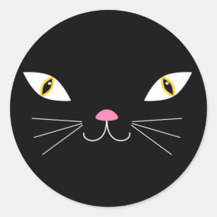 Adesivo Redondo Gato preto