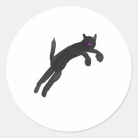gato preto saltando