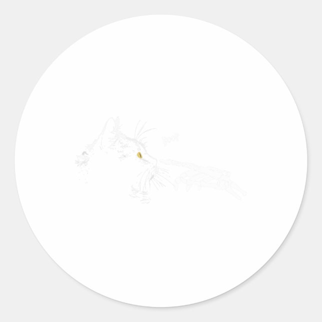 Adesivo Redondo Gato Skeleton Boop Halloween Cats Pretos Cujos Gat (Frente)