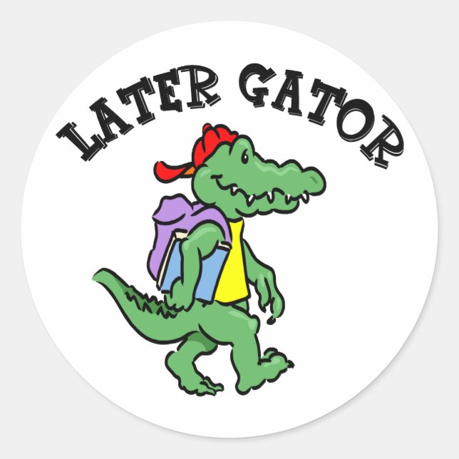 Adesivo Redondo Gator Sticker posterior (Frente)