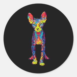 Adesivo Redondo Gatos De Gato De Gato Engraçado De Gato Engraçado 