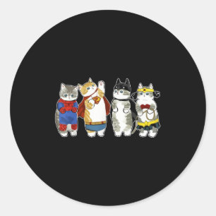 Adesivo Redondo Gatos De Super Herói Gatinhos Gatinhos Gatinhos Ga
