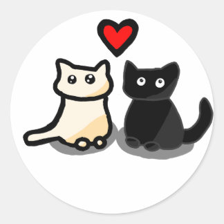 Adesivo Redondo Gatos dos Sonhos de Lolita – Amizade & Amor