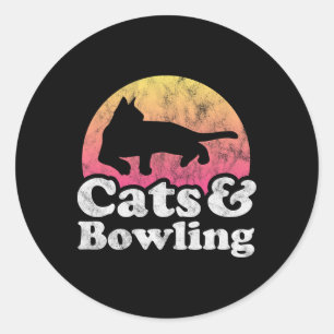 Adesivo Redondo Gatos E Boliches, De Gato E De Boliche, De Uso Mas