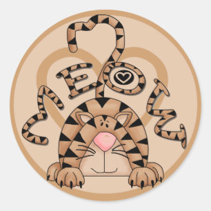 Adesivo Redondo Gato's Meow