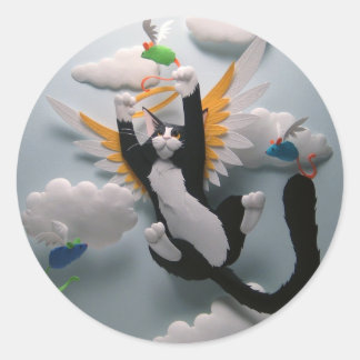 Adesivo Redondo Gatos-palitos