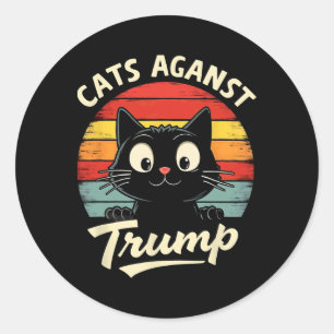 Adesivo Redondo Gatos Pretos Retroativos Contra Trump 3