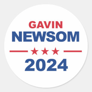 Adesivo Redondo Gavin Newsom