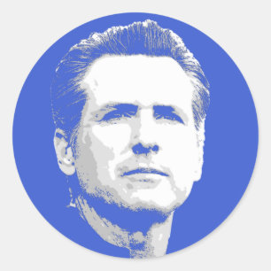 Adesivo Redondo Gavin Newsom