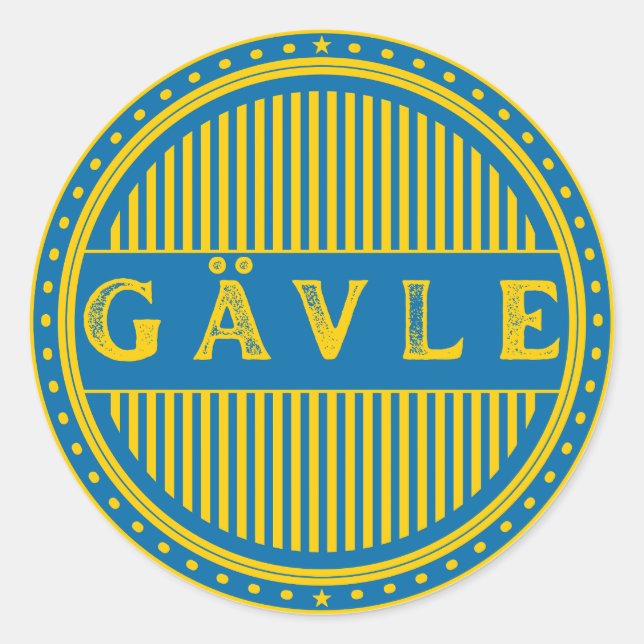Adesivo Redondo Gävle City Pride Emblem – Swedish Identity (Frente)