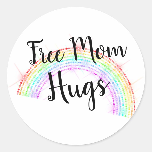 Adesivo Redondo Gay Arco-Íris LGBTQ ou Orgulho Lésbico (Frente)