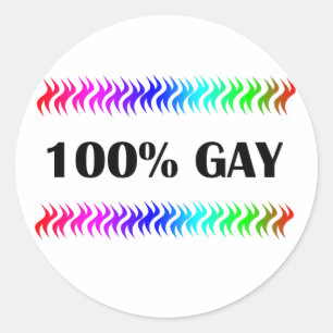 Adesivo Redondo gay de 100%