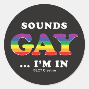 Adesivo Redondo Gay dos sons… Eu estou dentro