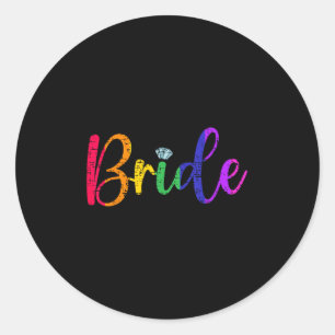 Adesivo Redondo Gay Lgbt Festa de casamento Brie Tee Bachelore