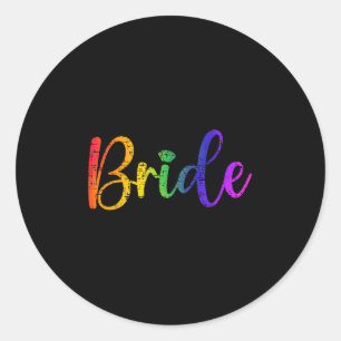 Adesivo Redondo Gay Lgbt Festa de casamento Brie Tee Bachelore