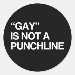ADESIVO REDONDO GAY NÃO É UM PUNCHLINE
