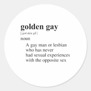 Adesivo Redondo GAY ouro